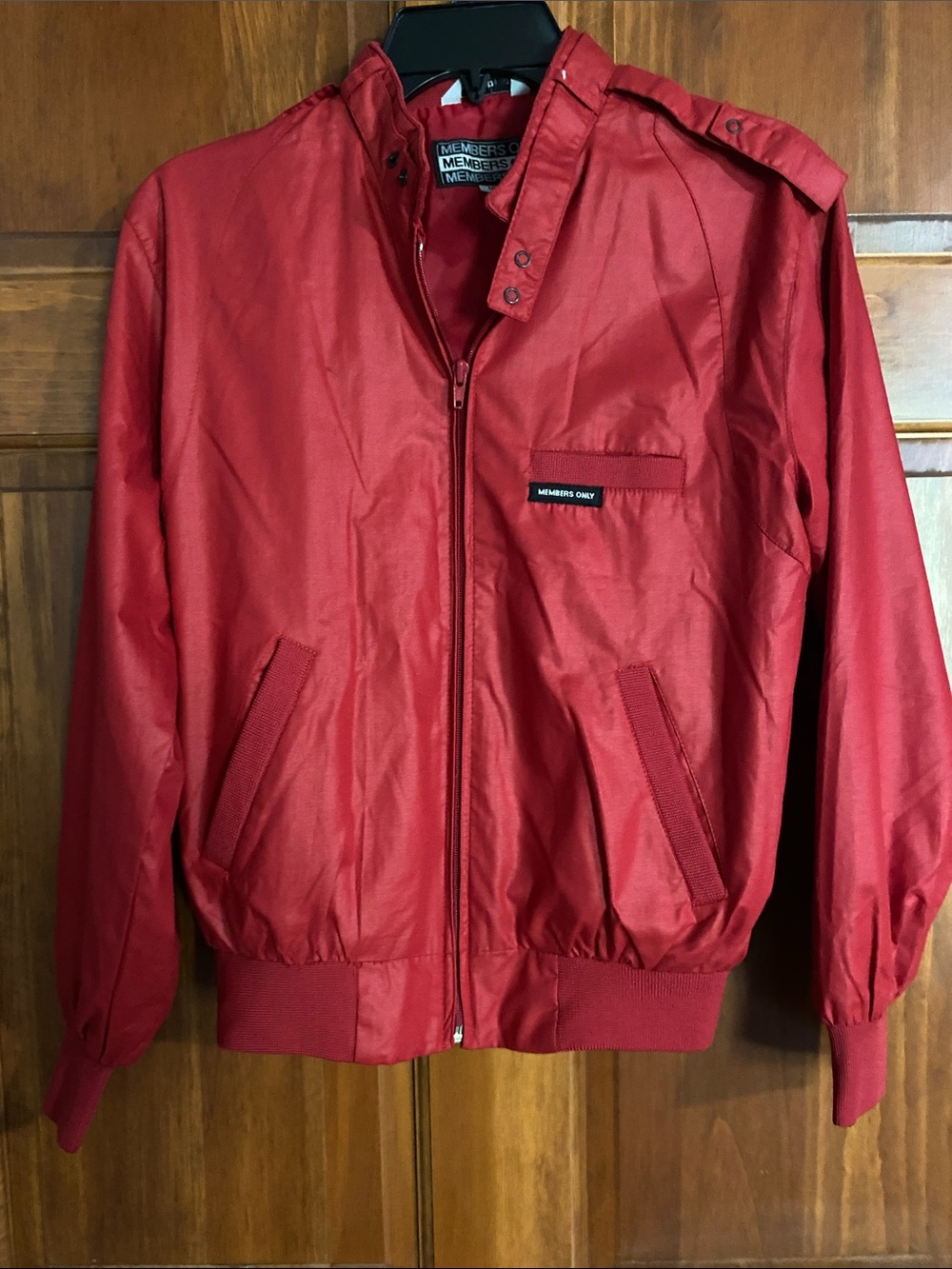 Vintage 80s Members Only Red Bomber Jacket